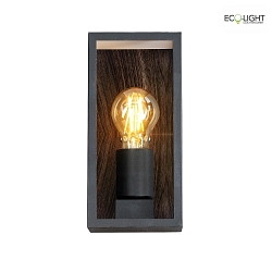 outdoor wall luminaire KARO square E27 IP44, black matt dimmable