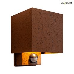 outdoor wall luminaire DUBAI with sensor LED IP44, rust 