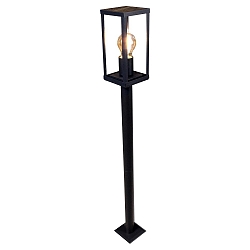 path light KARO square E27 IP44, black matt dimmable