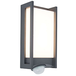 Applique da esterno QUBO 1-Lampadina, con sensore IP54, antracite