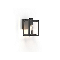 outdoor wall luminaire SHIVA cube shape E27 IP44, black matt dimmable