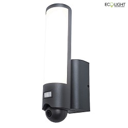 LED Kameraleuchte ELARA, 17,5W, 2700-6500K, 1300lm, IP44, mit PIR Motion Sensor, anthrazit