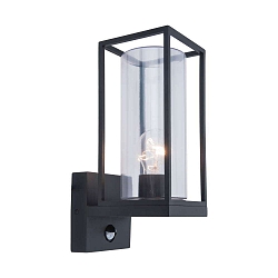 outdoor wall luminaire FLAIR 1 flame, with sensor E27 IP44, black