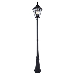 solar lamp LONDON 3 flames IP44, black