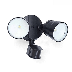 outdoor wall luminaire SHRIMP II 2 flames, with sensor IP54, black