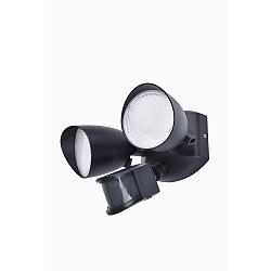 LED Outdoor Wandleuchte SHRIMP, 23,5W, 4000K, 1700lm, IP54, mit PIR Motion Sensor, schwarz matt