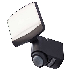 LED Wandfluter SUNSHINE, mit einstellbarem PIR-Bewegungssenor, 16,5W, 1200lm, 5000K, anthrazit