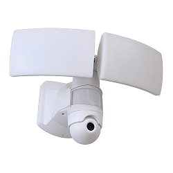 outdoor wall luminaire LIBRA with motion detector, with camera IP44, white dimmable
