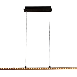 pendant luminaire SOLARIS LED LED IP20, wood, black matt dimmable