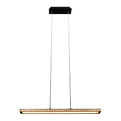 pendant luminaire SOLARIS LED LED IP20, wood, black matt dimmable
