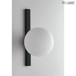 Lampada da parete PLUTO con interruttore E14 IP20, Nero, Bianco 