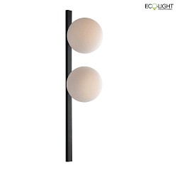 wall luminaire PLUTO E14 IP20, black, white 