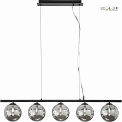 Luci a sospesione NEPTUN 5-Lampadine G9 IP20, colori del fumo, nero 