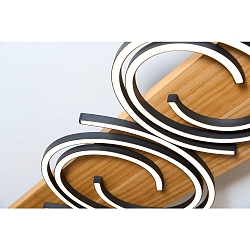 Plafoniera RIFIA LED IP20, legno, nero 