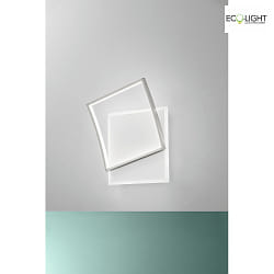 Plafoniera OVEST LED IP20, argento, bianco 