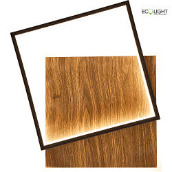 Plafoniera OVEST LED IP20, legno, nero 