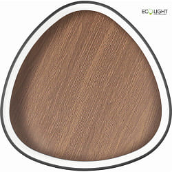 Plafoniera BEZI LED IP20, legno, nero 