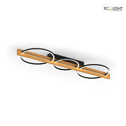 LED Deckenleuchte TOVAK 38W 3000K 1600lm CRI>80 IP20 dimmbar holz