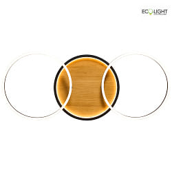 LED Deckenleuchte KIRU 38W 1300lm 3000K CRI>80 IP20 dimmbar holz