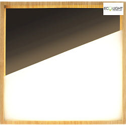 LED Deckenleuchte VISTA 40x40cm 37,5W 2450lm 3000K CRI>80 IP20 dimmbar, schwarz, holz