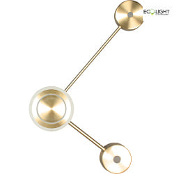 LED Wandleuchte SOLAR 12W 560lm 3000K CRI>80 IP20 dimmbar, gold, satiniert