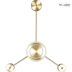 LED Wandleuchte SOLAR 18W 1035lm 3000K CRI>80 IP20 dimmbar, gold, satiniert