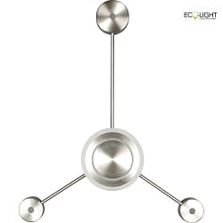 LED Wandleuchte SOLAR 18W 1035lm 3000K CRI>80 IP20 dimmbar, nickel satiniert