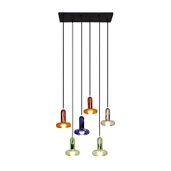 Luci a sospesione PERSEUS 6-Lampadine E14 IP20, multicolore 