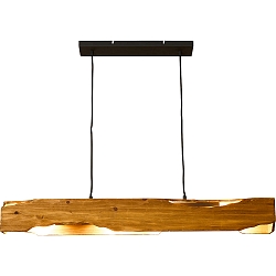 pendant luminaire VENUS 4 flames E27 IP20, wood 