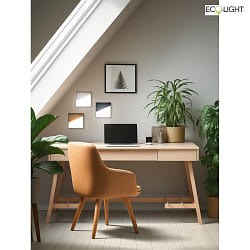 LED Akku-Wandleuchte MEG, eckig, 5W, 3000K, 460lm, IP44, anthrazit