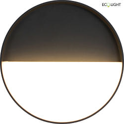 LED Akku-Wandleuchte MEG, rund, 5W, 3000K, 460lm, IP44, anthrazit