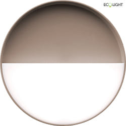 LED Akku-Wandleuchte MEG, rund, 5W, 3000K, 460lm, IP44, sandfarben