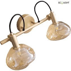 Luminaire mural BEUEL  2 flammes E14 IP20, or 