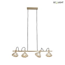 Luminaire  suspension BEUEL 4 flammes E14 IP20, or 