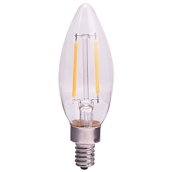 Ampoule  filament forme bougie LONDON LED 2W 250lm 2700K 
