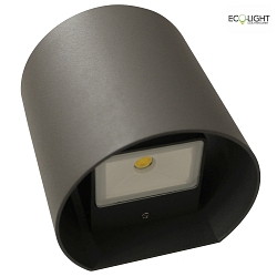 Luminaire mural dextrieur DODD haut bas, cylindrique LED IP44, anthrazit 