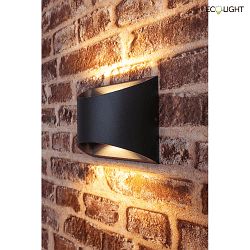 outdoor wall luminaire DODD up / down, half round LED IP44, anthracite 
