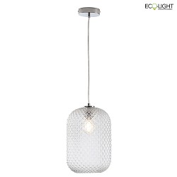 pendant luminaire ASHFORD E27, transparent 