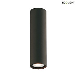 Deckenleuchte FLUKE, rund, 20cm, 1x GU10, IP20, schwarz