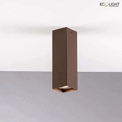 Deckenleuchte FLUKE, eckig, 20cm, 1x GU10, IP20, Bronze