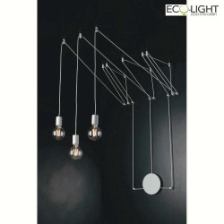 Lampada da parete e soffitto HABITAT 3-Lampadine, regolabile E27 IP20, Bianco dimmerabile