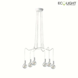Pendelleuchte HABITAT, IP20, 6-flammig,  66cm, 6x E27 max. 40W, wei 