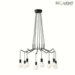Pendelleuchte HABITAT, IP20, 8-flammig,  85cm, 8x E27 max. 40W, schwarz 