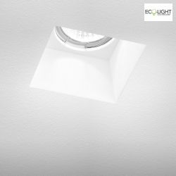 ceiling recessed luminaire GHOST 1 flame, paintable GU10 IP20, white 