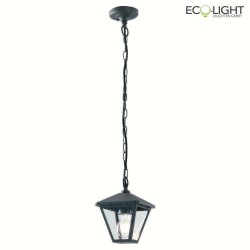 outdoor pendant luminaire PRISMA with diffuser IP44, anthracite 