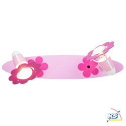 Spot BLOSSOM, nursery lamp 2 flames, 2x E14, pink