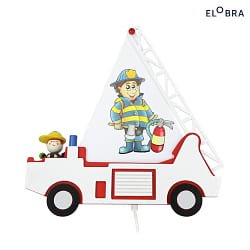 Wall luminaire FIRE DEPARTMENT CAR WITH FRED, nursery lamp, 1x E14, red / white