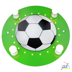 Luminaire de plafond FUSSBALL 4 flammes E14 IP20, bleu fonc, blanche