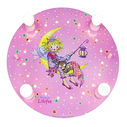 LED Ceiling luminaire PRINZESSIN LILLIFEE LATERNENNACHT, 4x E14, 20 LED, pink