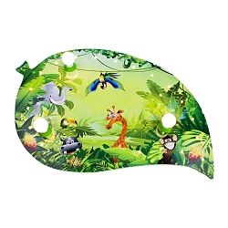 LED Ceiling luminaire BLATT WILDNIS TIERWELT, 3x E14, 20 LED, green